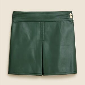 J Crew green pleather skirt